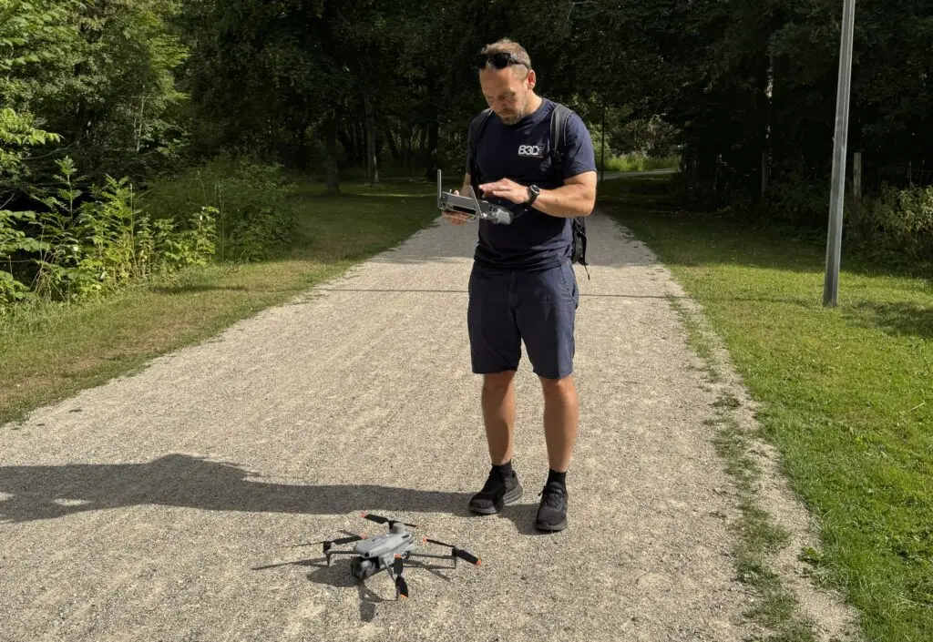 Planlagt droneflyvning ved etageejendom